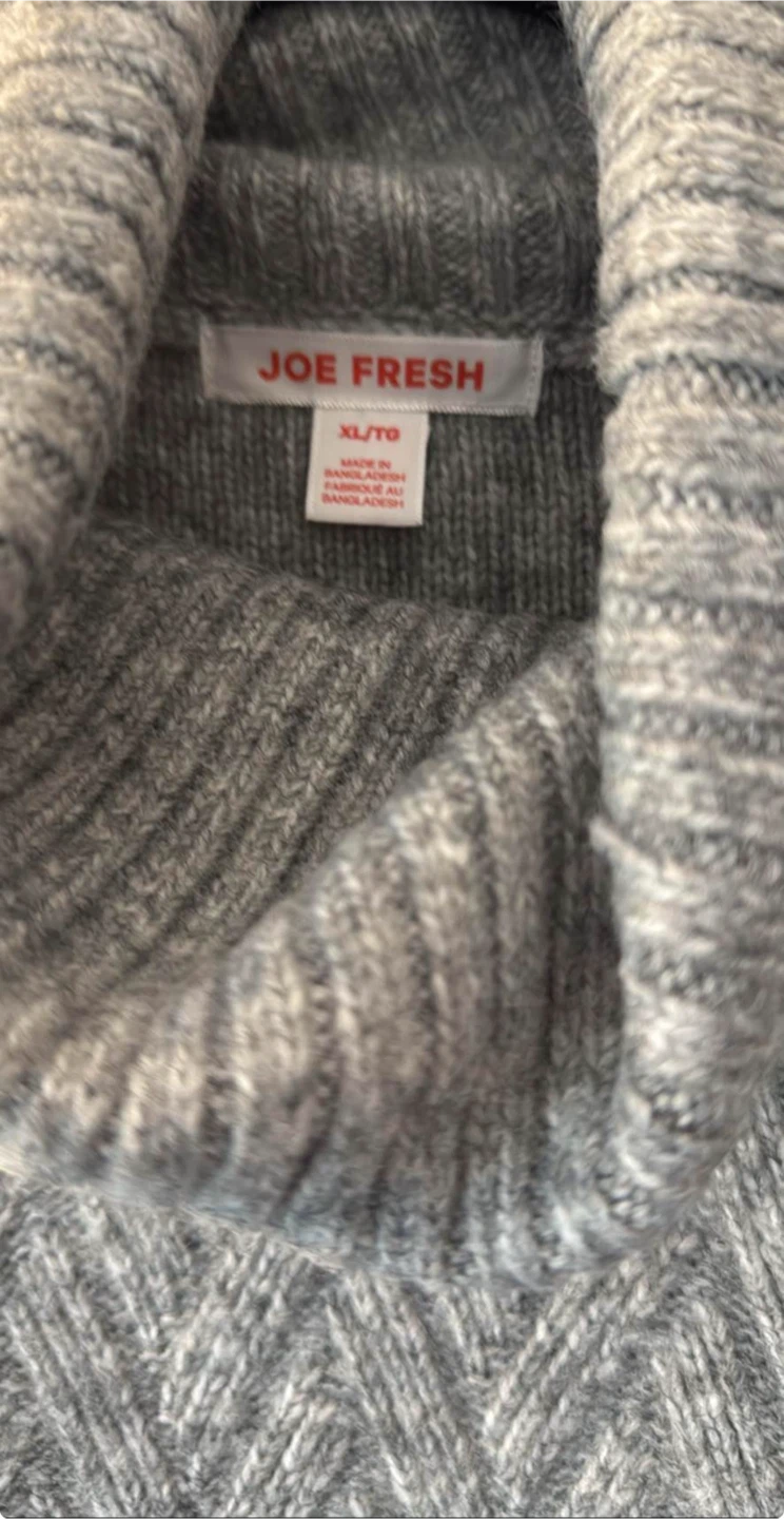 Joe Fresh Grey Knit Turtleneck Sweater - photo 2
