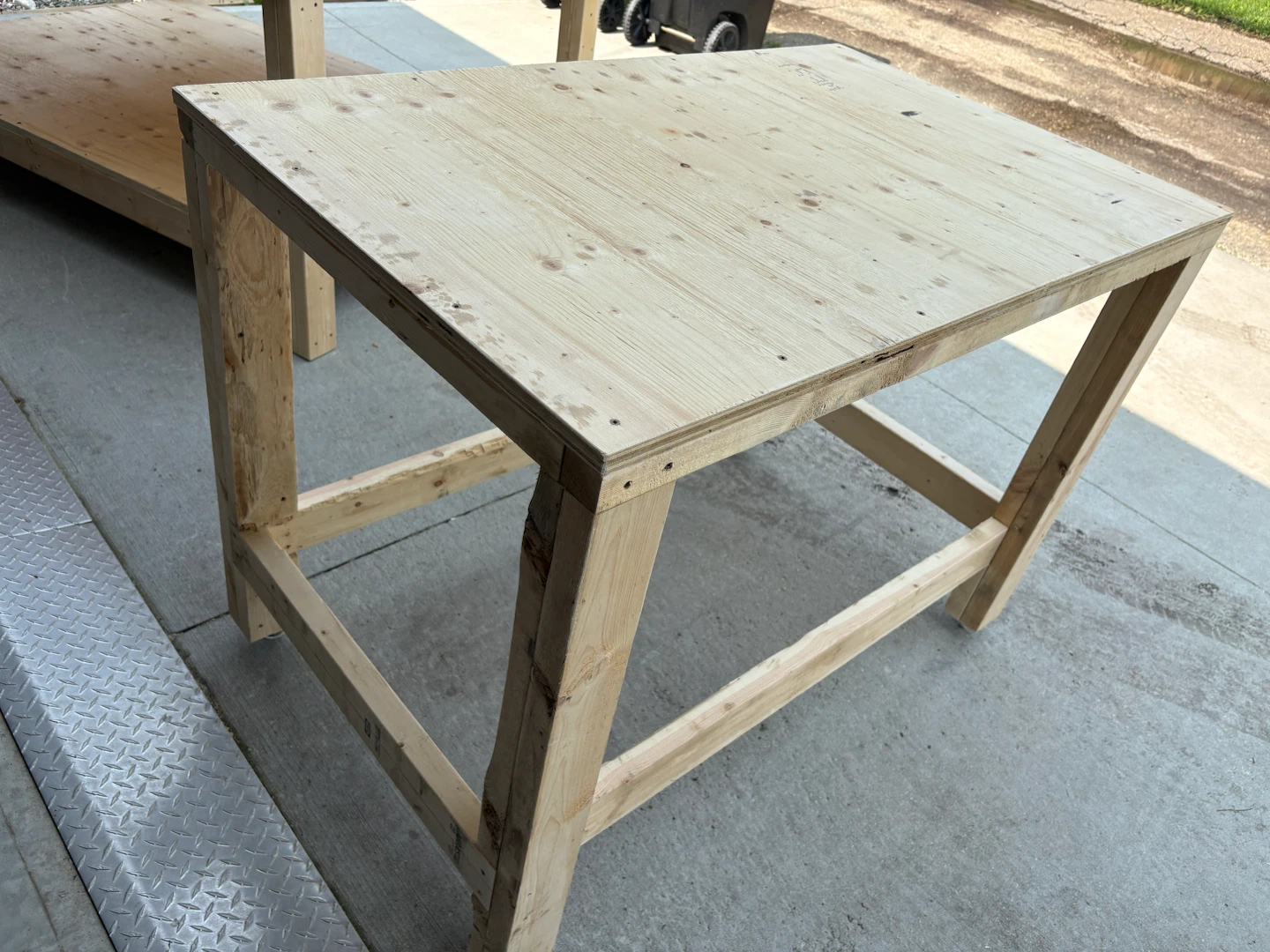 Wooden Workbench Table