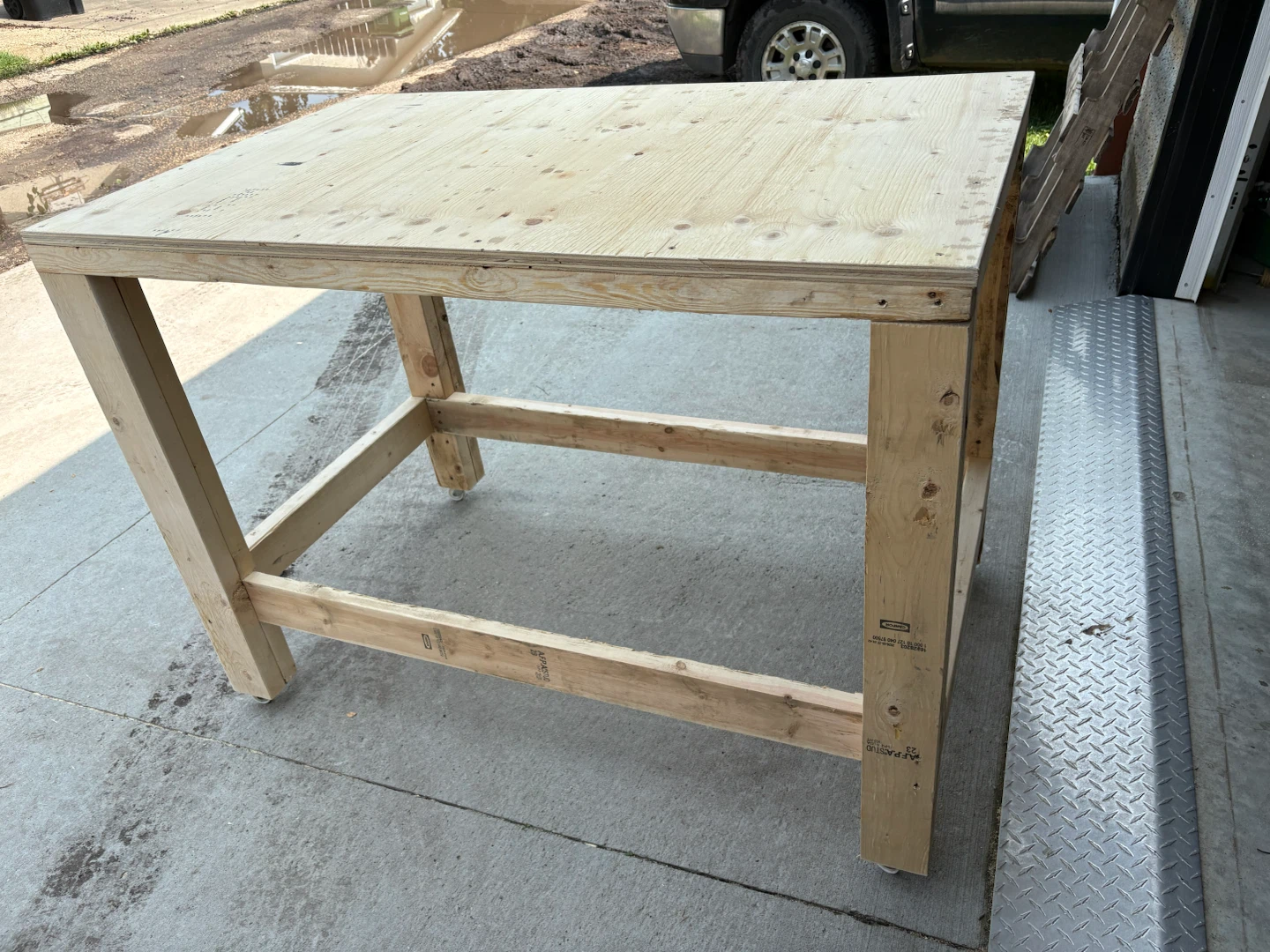 Wooden Workbench Table - photo 4