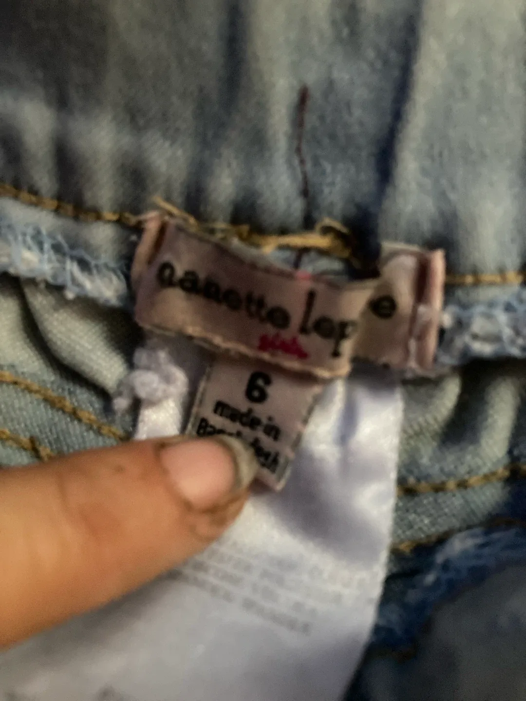 Nanette Lepore Girls Light Wash Jeans Size 6 - photo 4