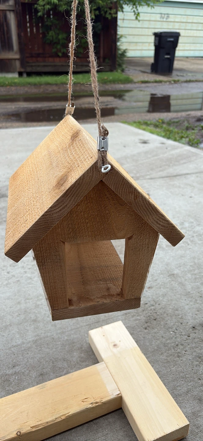 Handmade Wooden Bird Feeder House