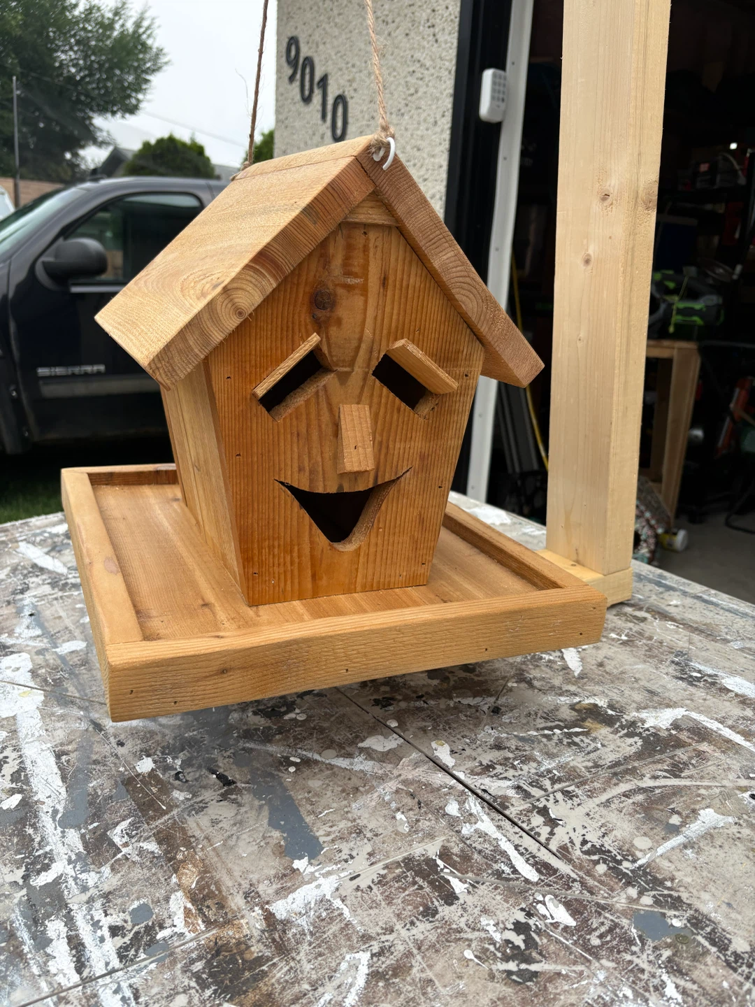 Handmade Wooden Bird Feeder House - photo 5