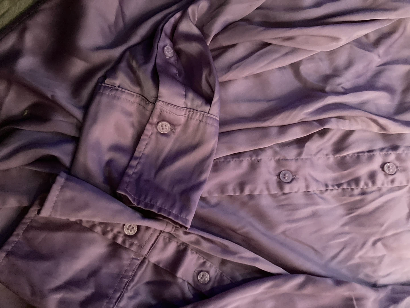 H&M Lavender Satin Button-Up Shirt - photo 3