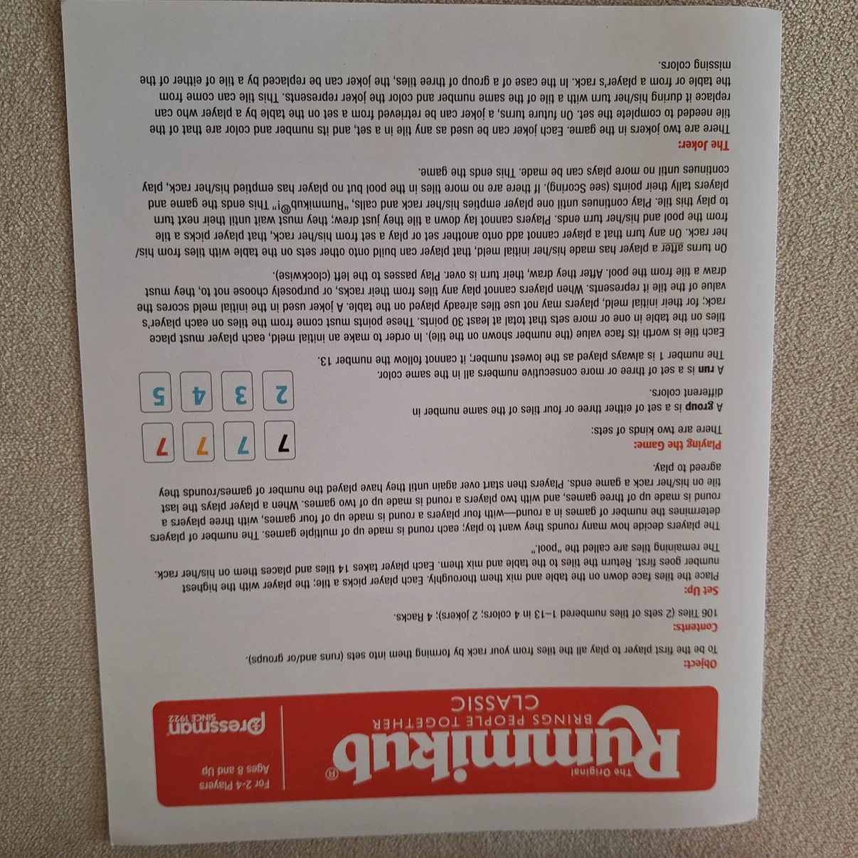 The Original Rummikub Classic Board Game - photo 5
