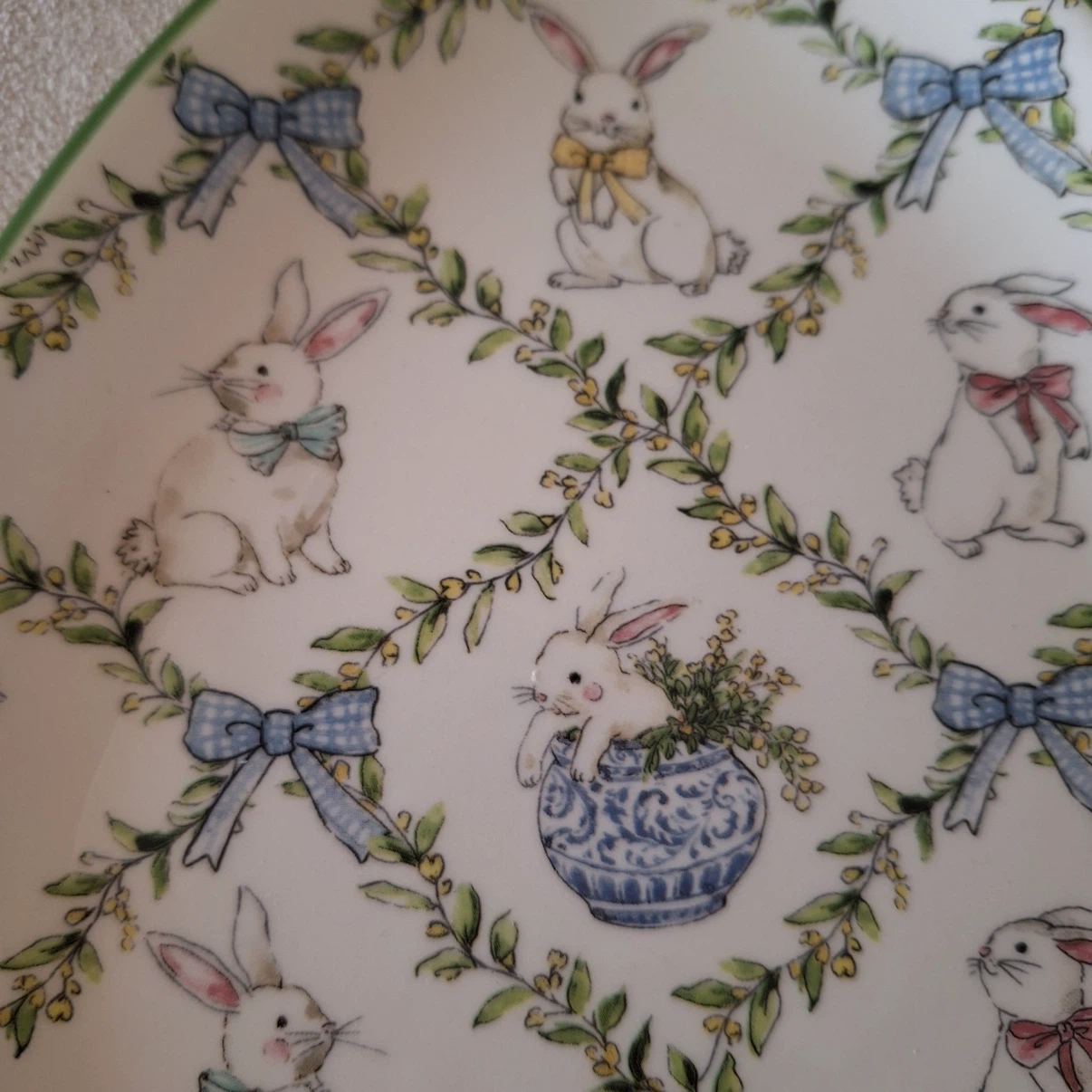 Dwell Essentials Easter Egg Plate with Bunnies - photo 4