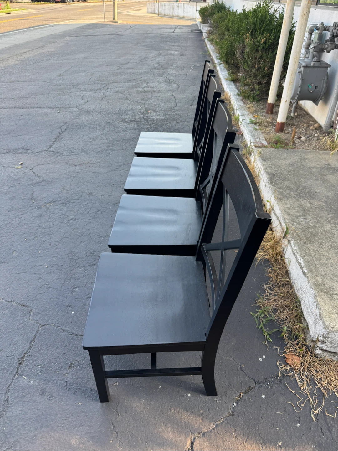 Walker Edison Black Dining Chairs - Set of 4 - photo 2