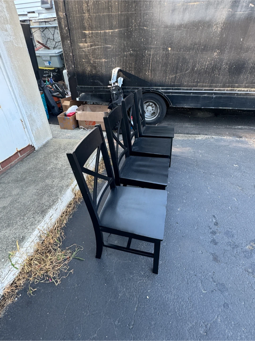 Walker Edison Black Dining Chairs - Set of 4 - photo 4
