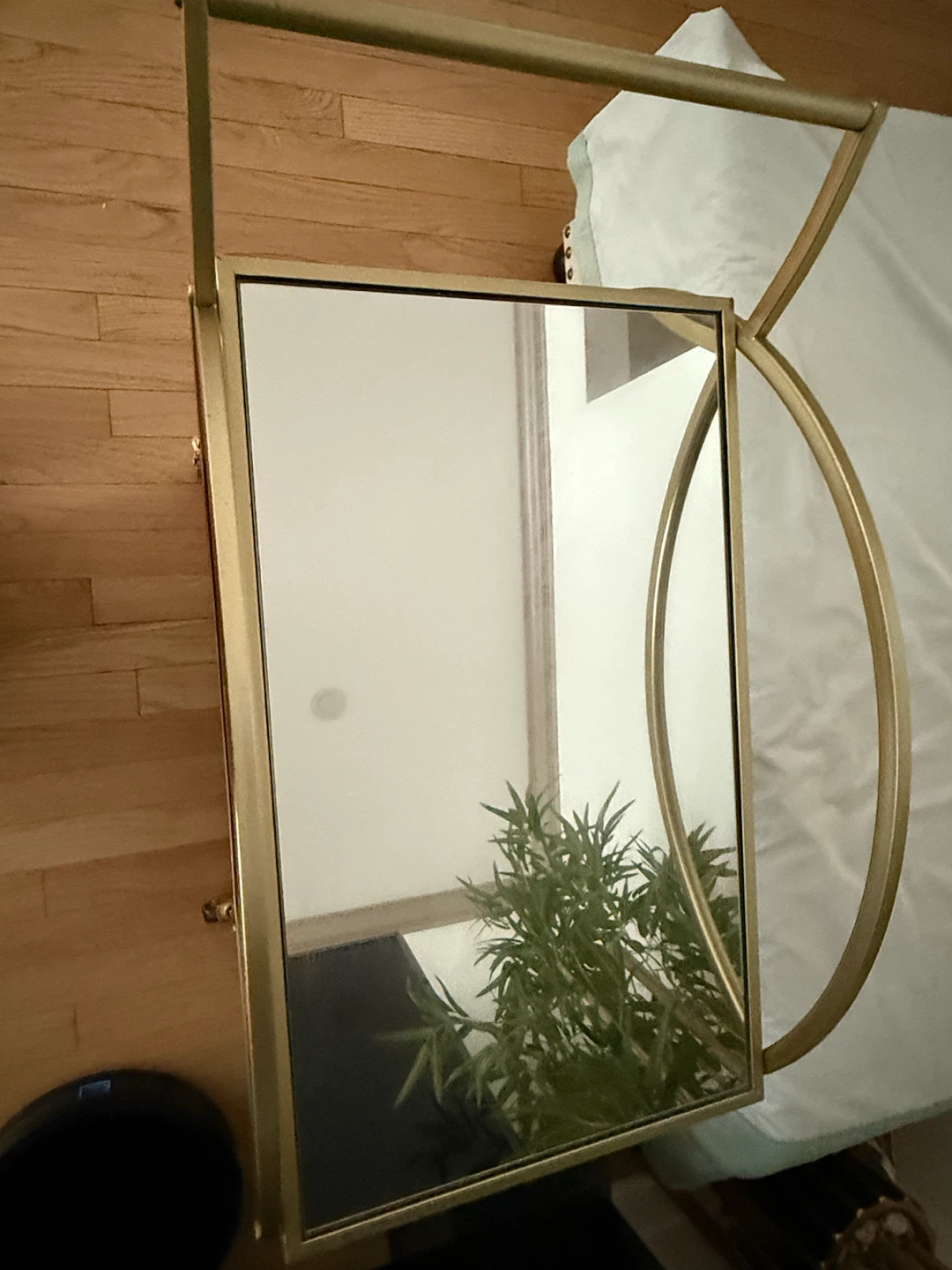 Gold Bar Cart with Mirror - photo 3