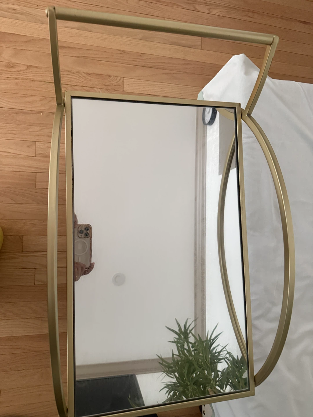 Gold Bar Cart with Mirror - photo 4