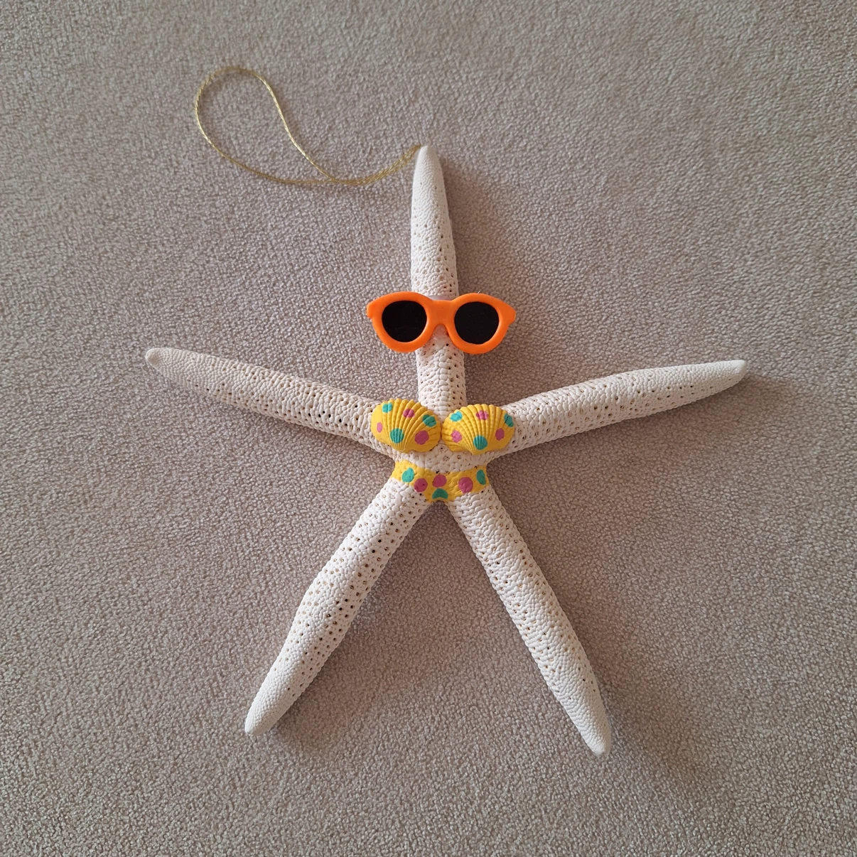 Starfish Ornament with Sunglasses and Bikini
