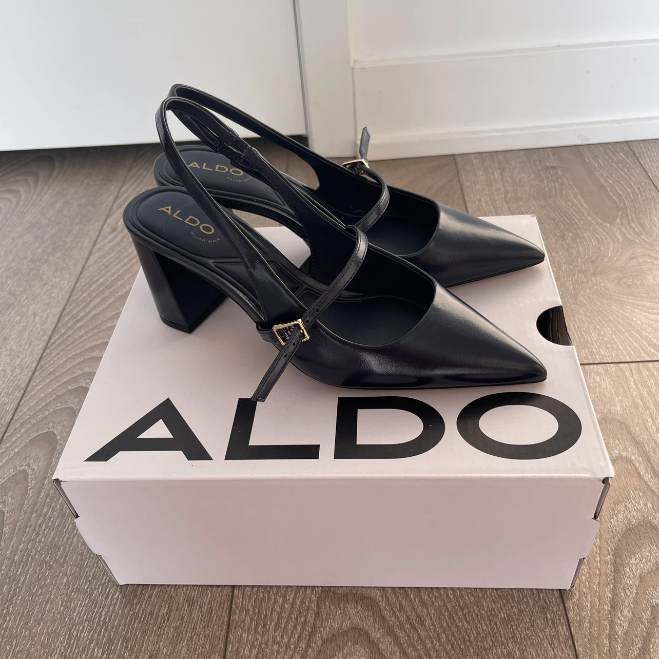 ALDO Vestian Blue Slingback Heels Black US 6.5