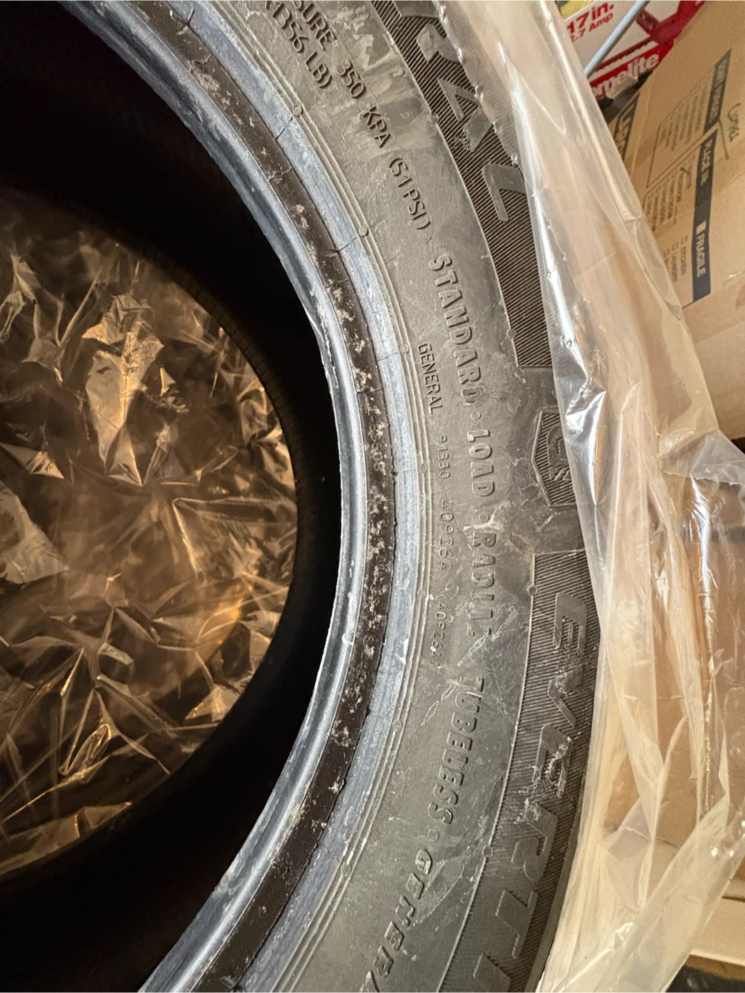 FREE - 4 All-Season Tires - General Tire brand - used on VW Golf - photo 3