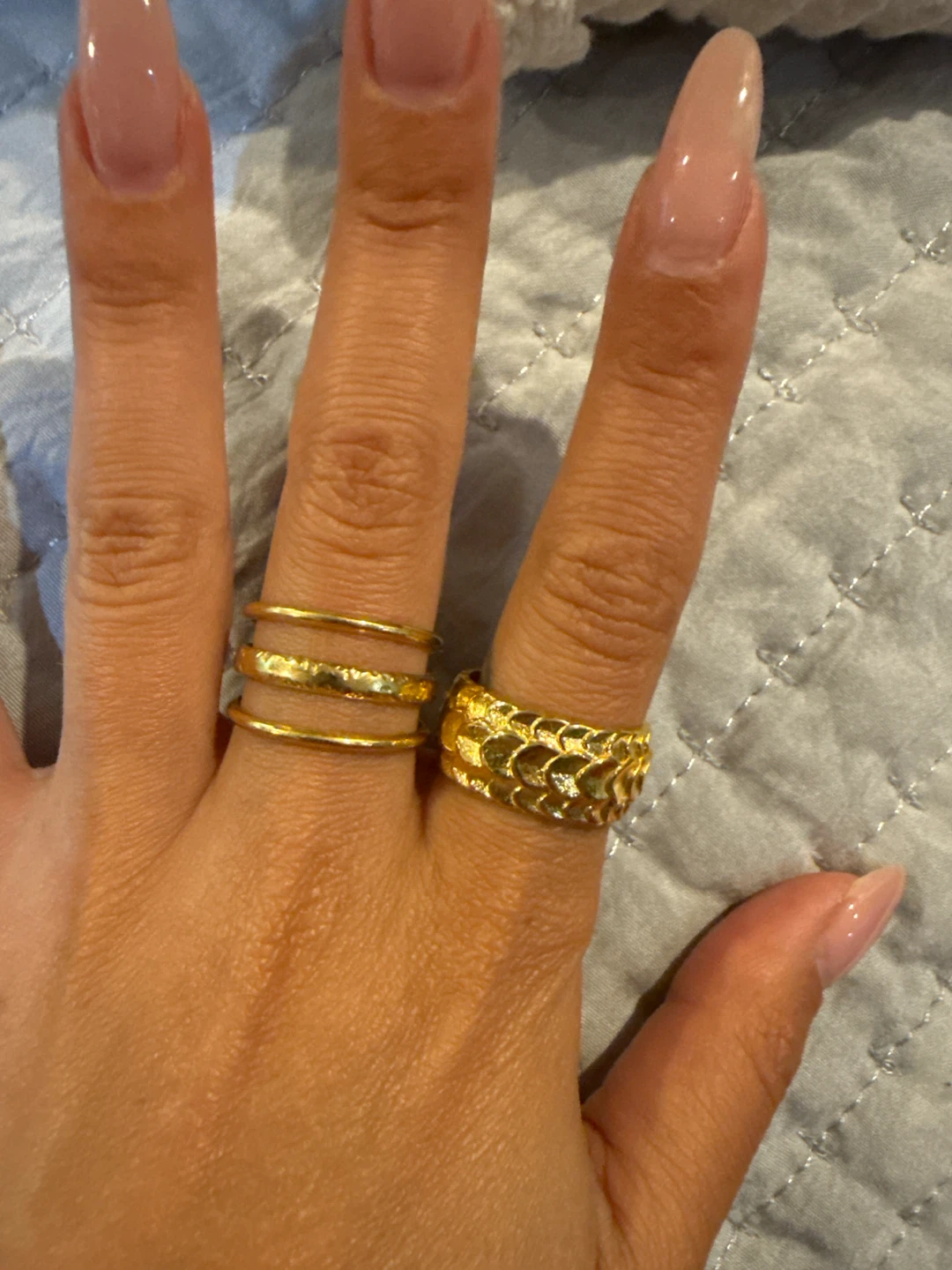 Gold Tone Stackable Ring Set