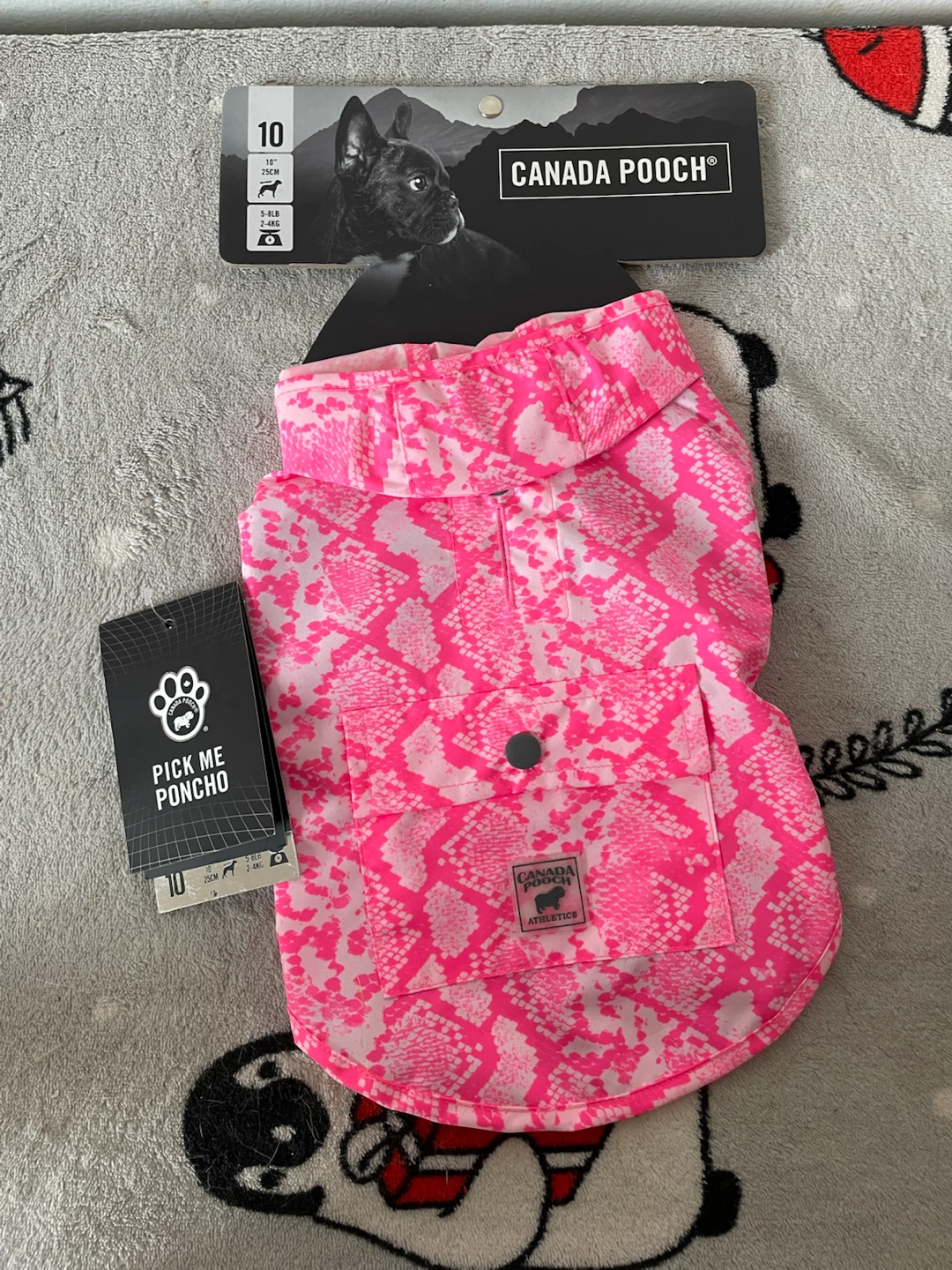 Brand New XS 10” Canada Pooch Dog Raincoat