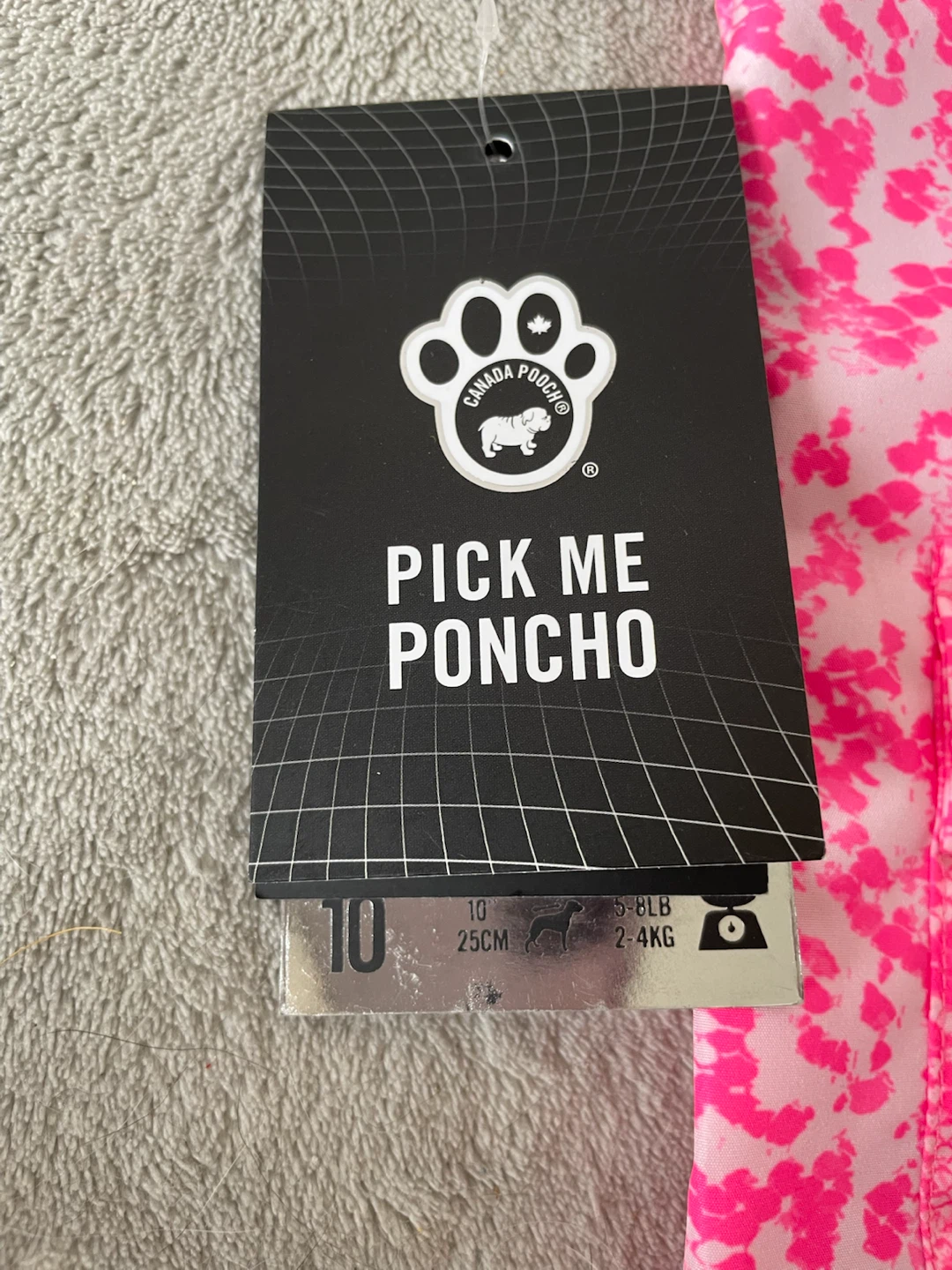Brand New XS 10” Canada Pooch Dog Raincoat - photo 2