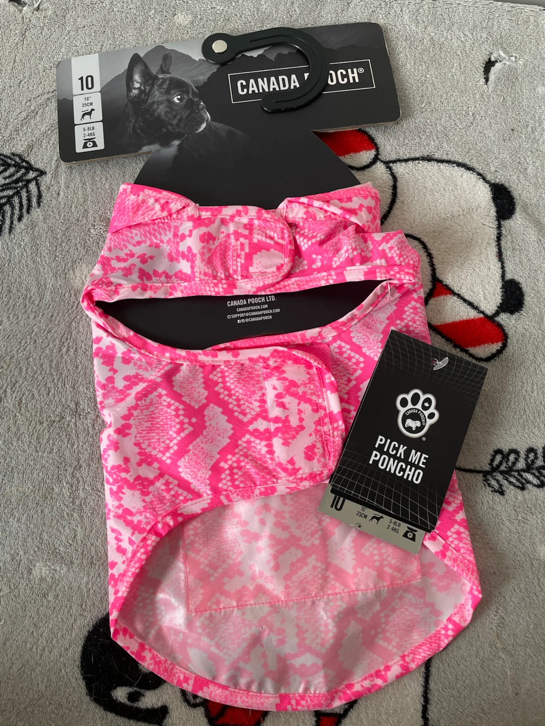 Brand New XS 10” Canada Pooch Dog Raincoat - photo 3