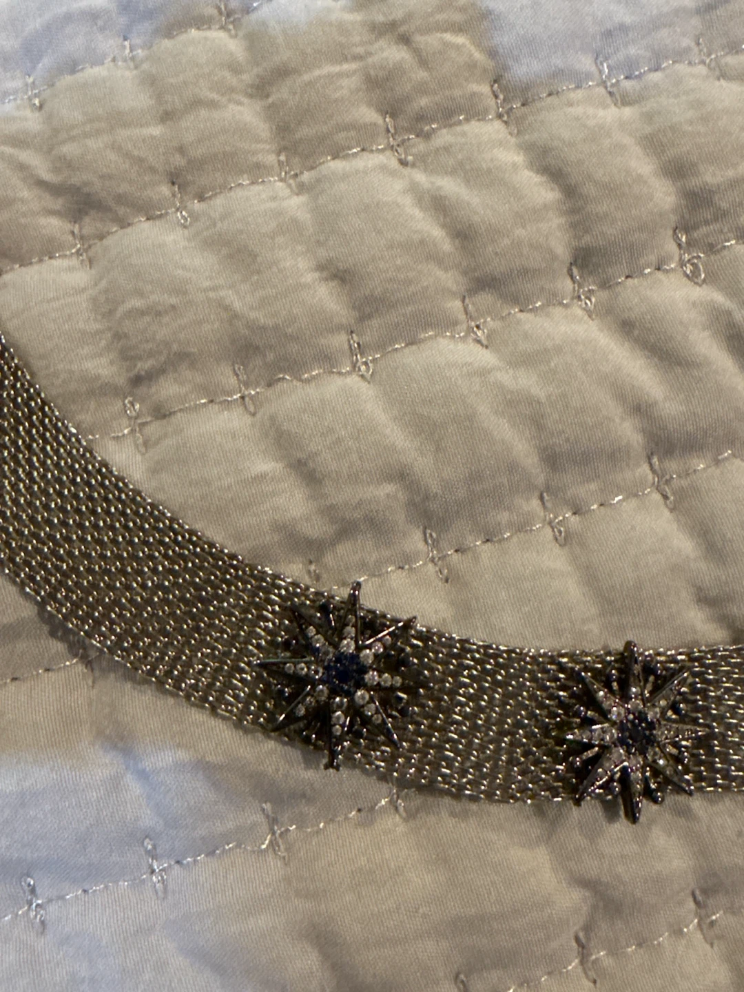 Silver Tone Mesh Choker Necklace - photo 2