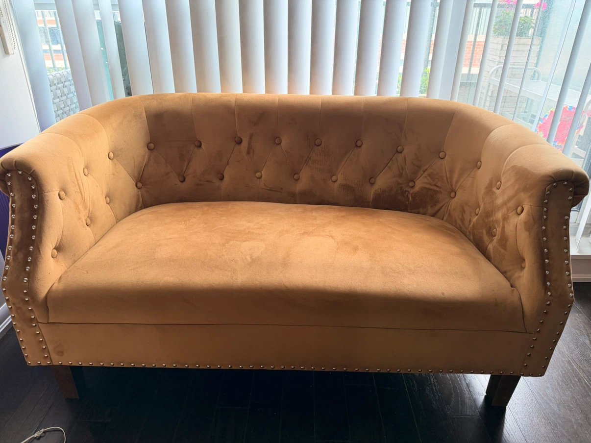Structube Roy Loveseat - Brown Velvet