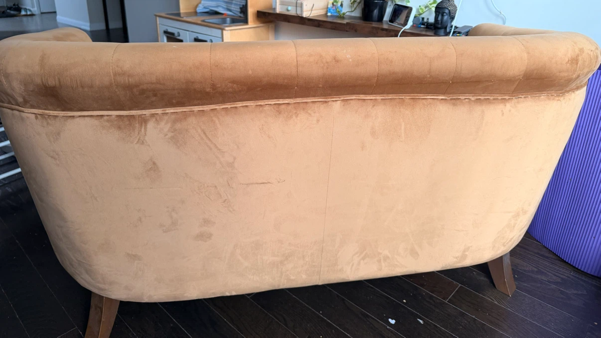 Structube Roy Loveseat - Brown Velvet - photo 3