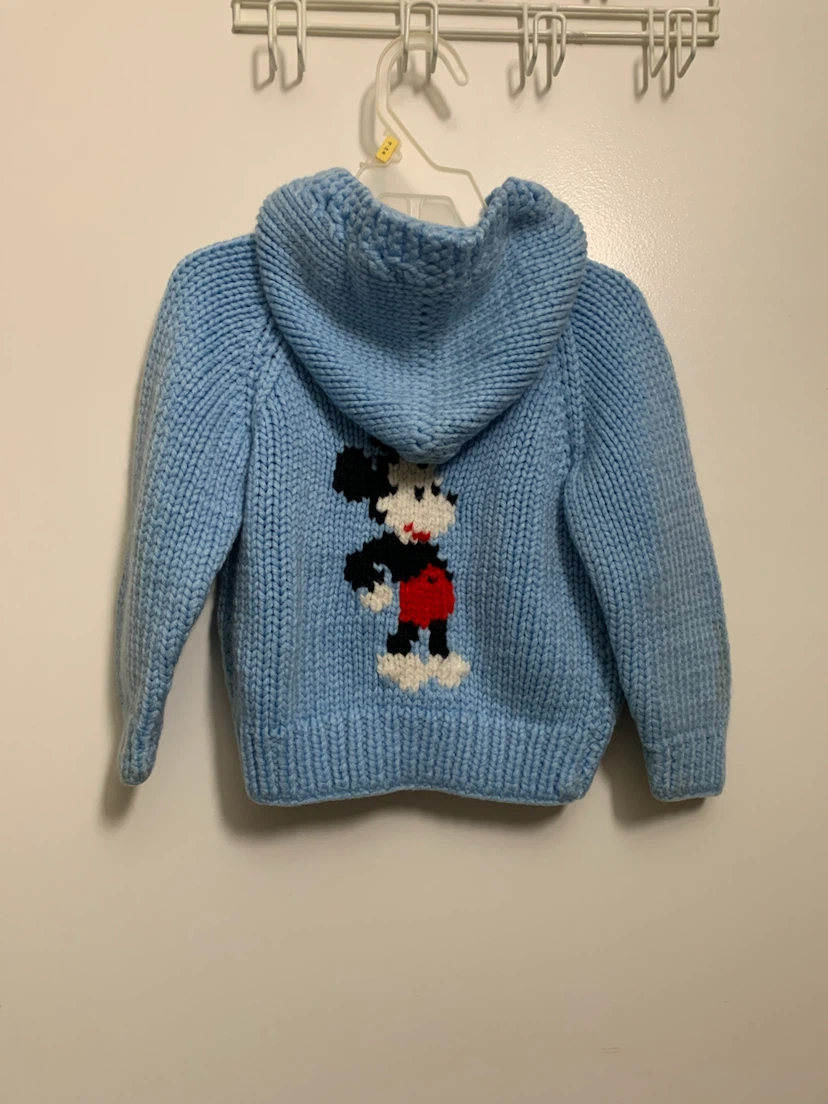 Light Blue Mickey Mouse Knit Hoodie - photo 2