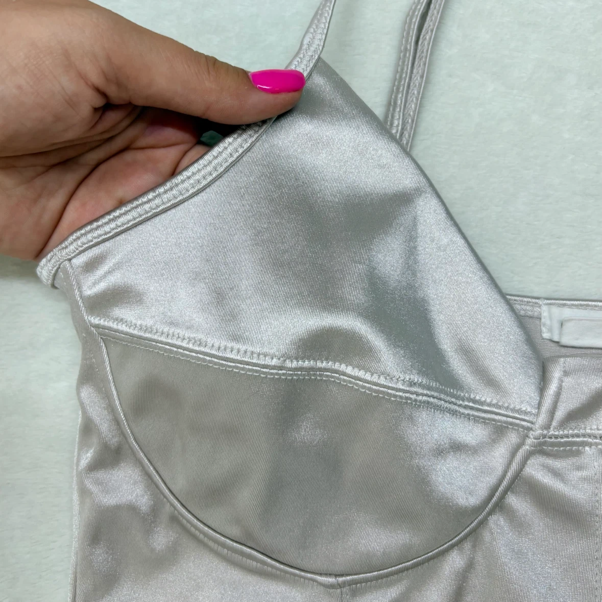 Garage Gold Metallic Satin Crop Top Festival Party Size M - photo 3