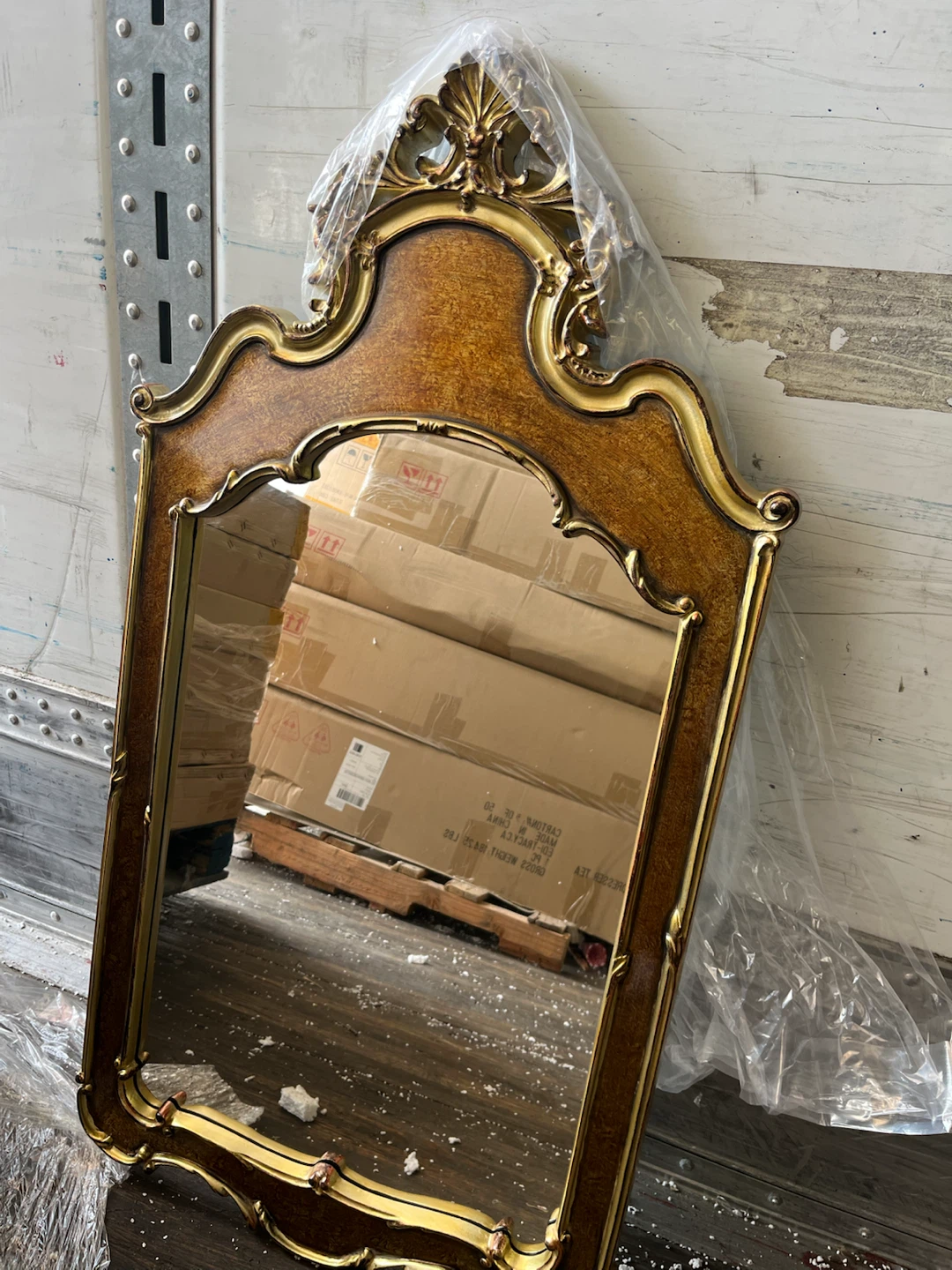Ornate Gold Wood Mirror