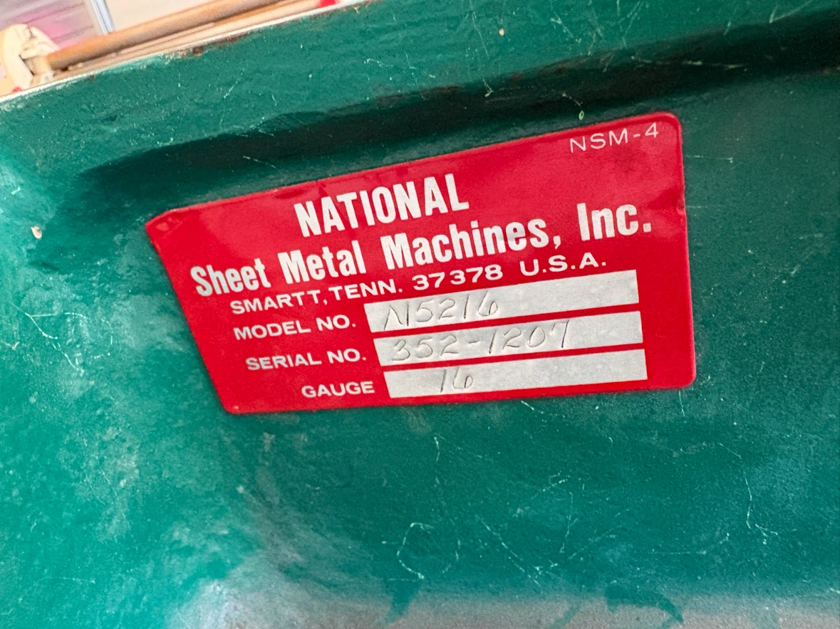 52” National Sheet Metal Machine Shear - photo 2