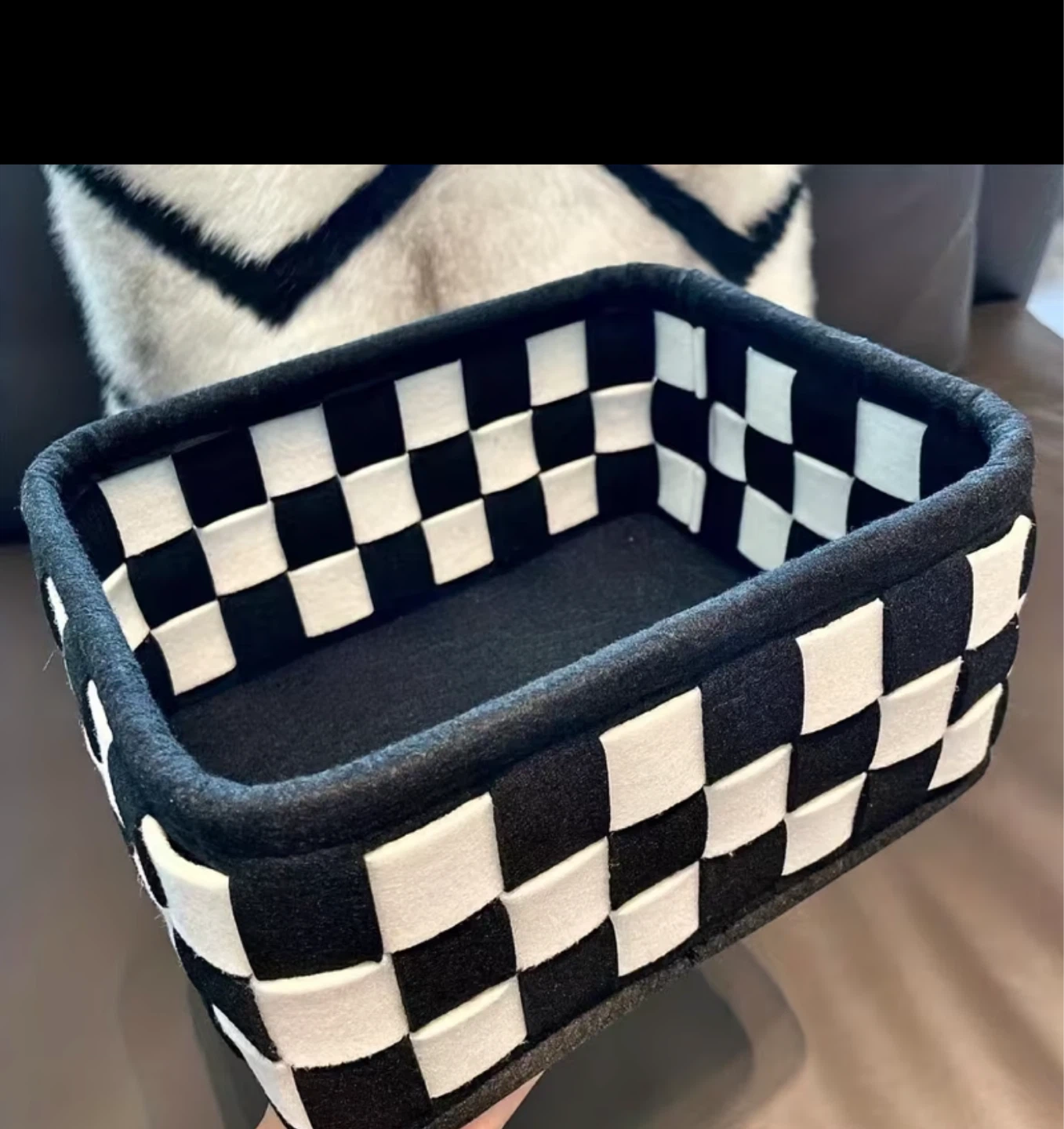 Checkerboard Storage Basket