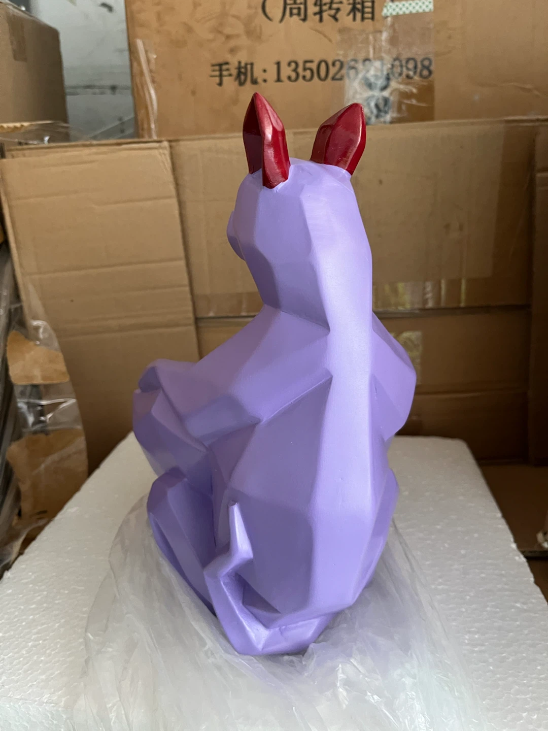 Purple Geometric Bunny Bowl - photo 2