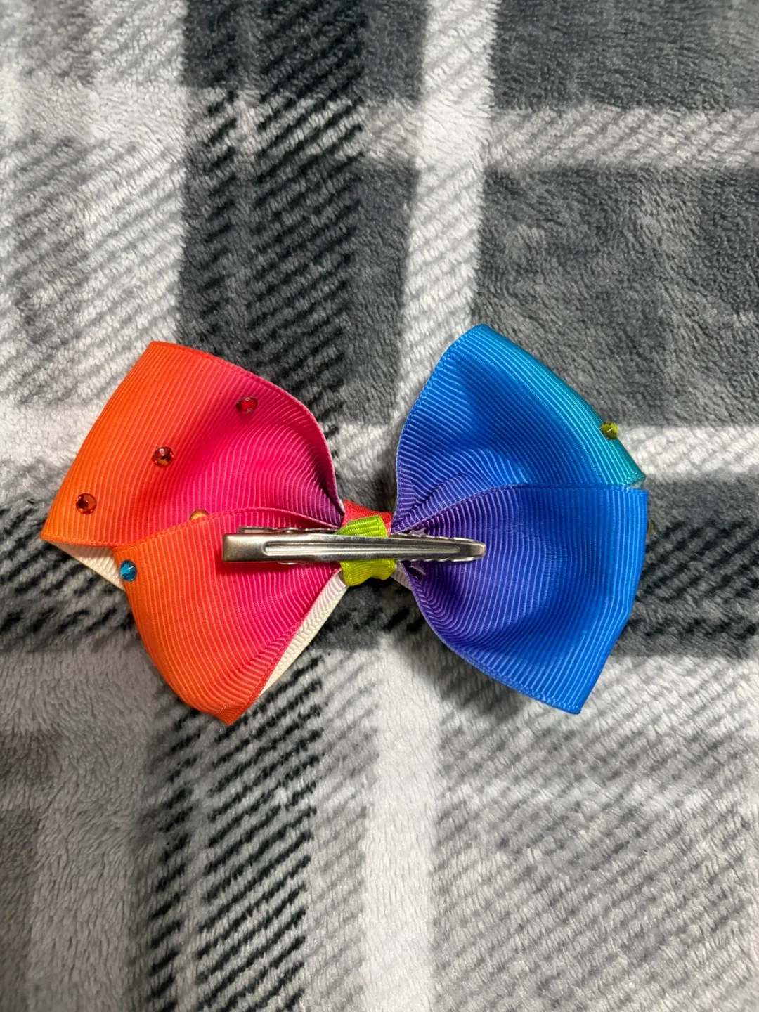Rainbow Bow Hair Clip - photo 2