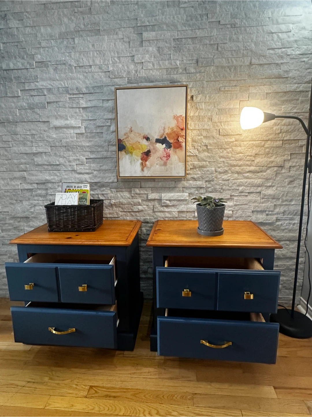 Nightstands with Wood Tops (Set of 2) - photo 3