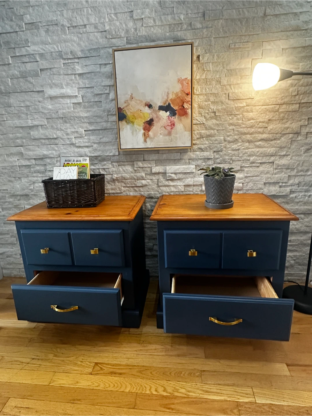 Nightstands with Wood Tops (Set of 2) - photo 4
