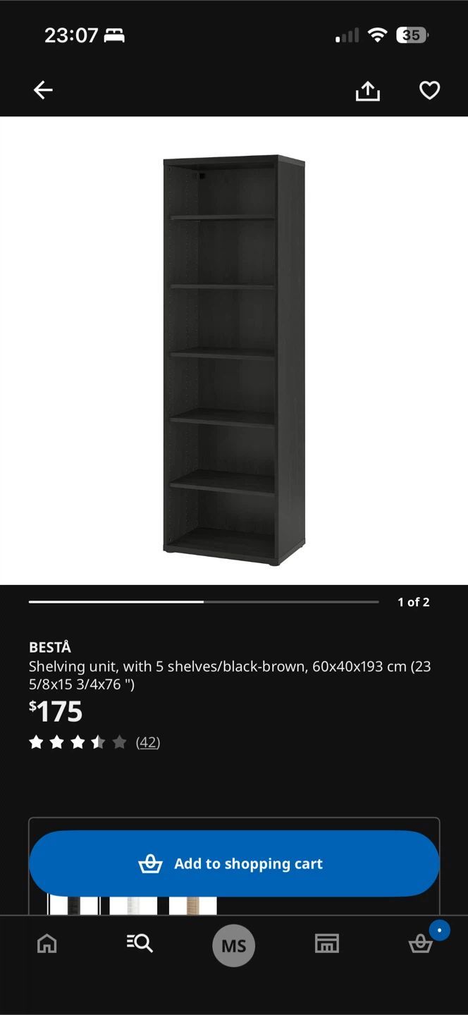 Besta book shelf - photo 2