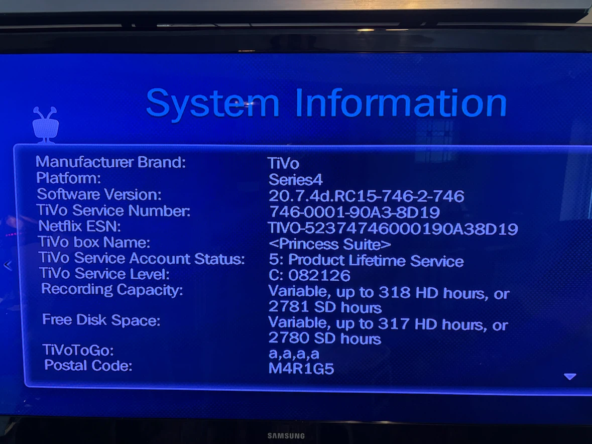 TiVo Series4 DVR with Rare Lifetime Subscription