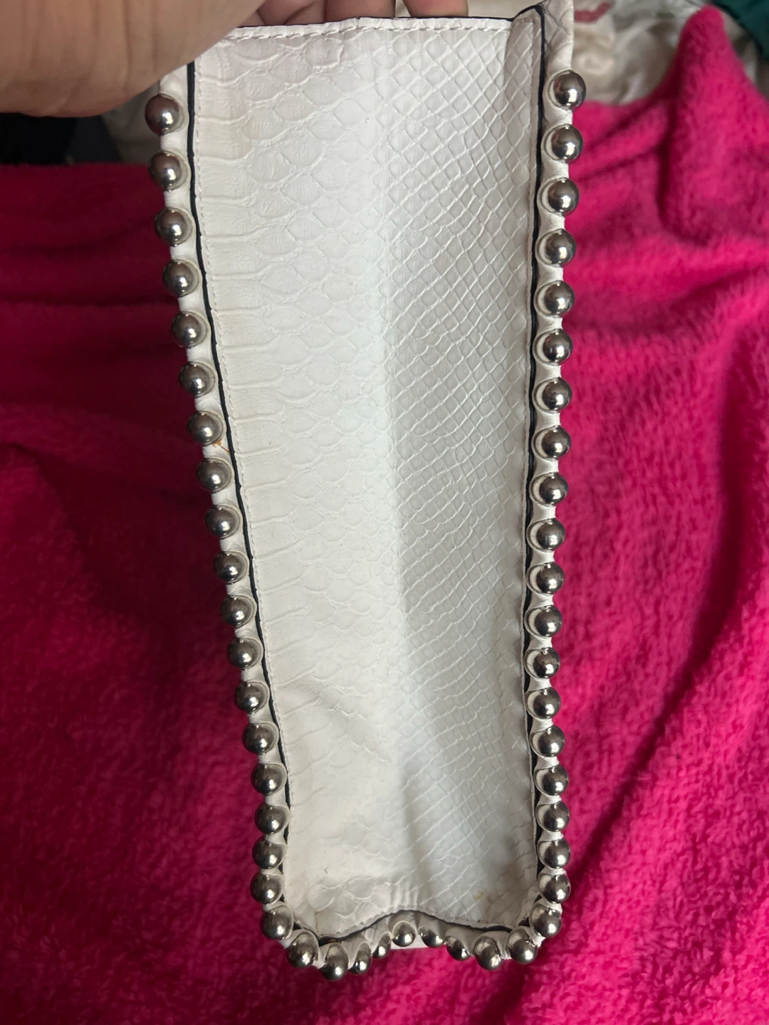White ALDO Handbag with Studs - photo 3