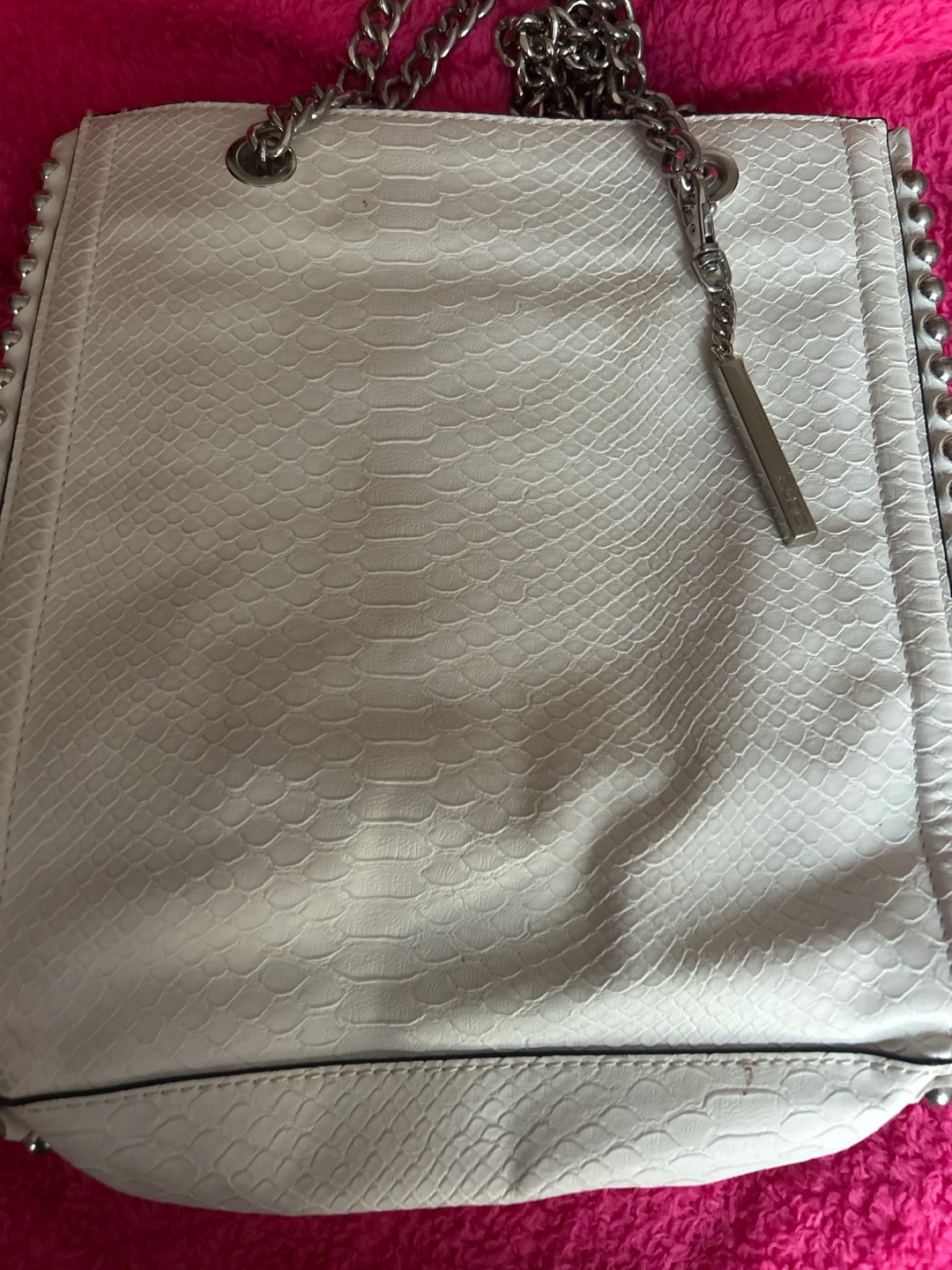 White ALDO Handbag with Studs - photo 5