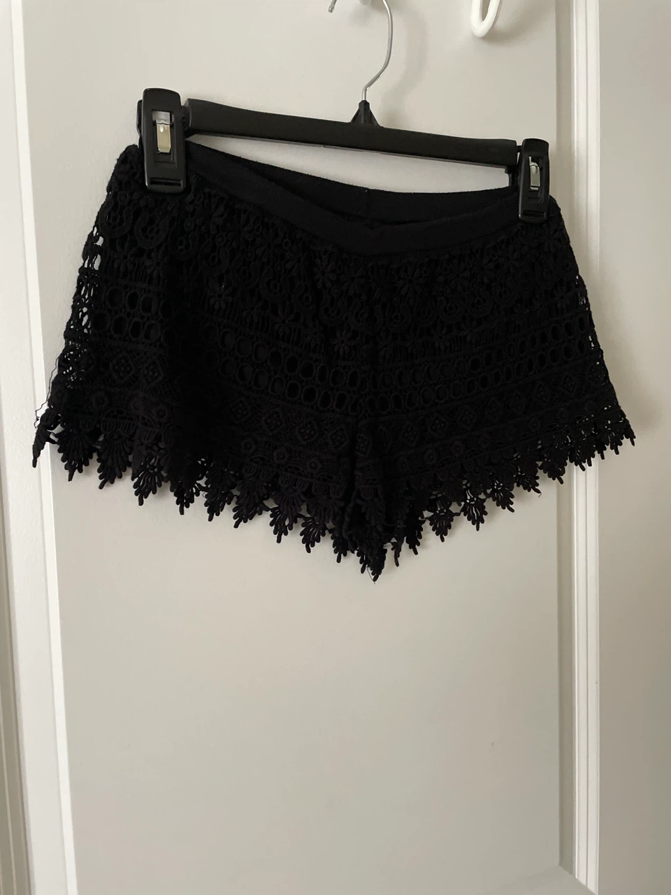 Size S Black Crochet Shorts like new