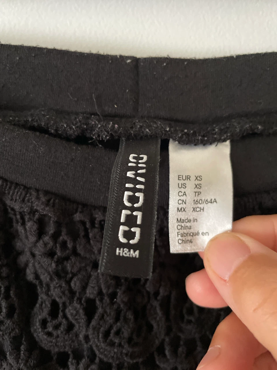 Size S Black Crochet Shorts like new - photo 2