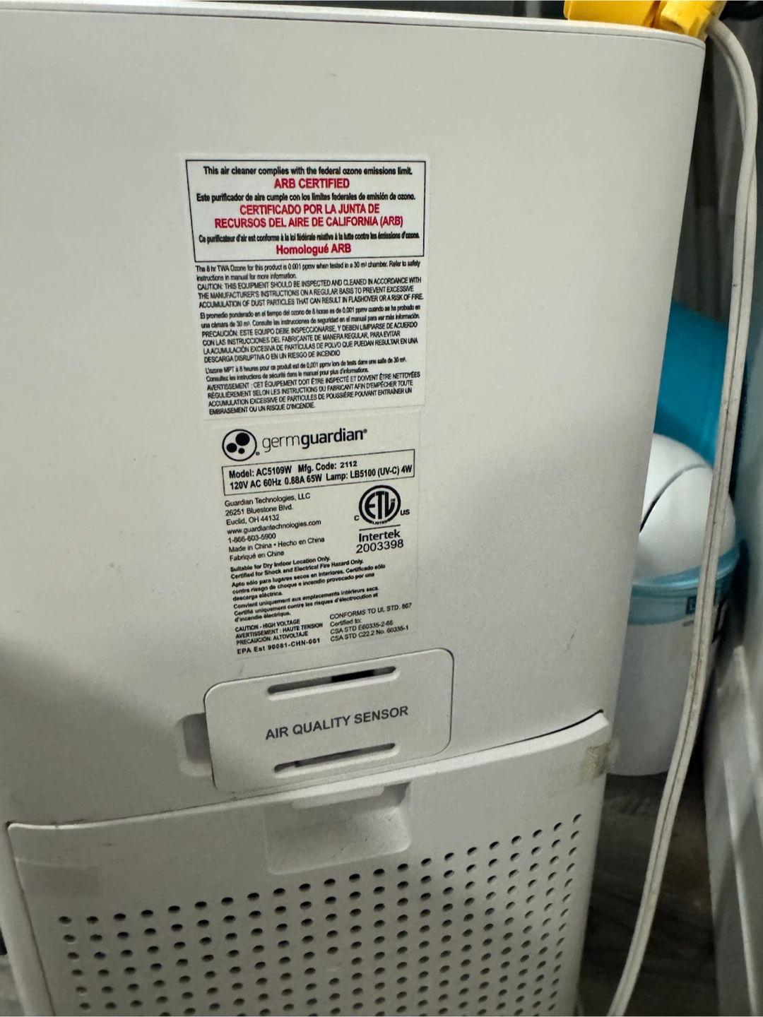 GermGuardian Air Purifier AC310W - photo 3