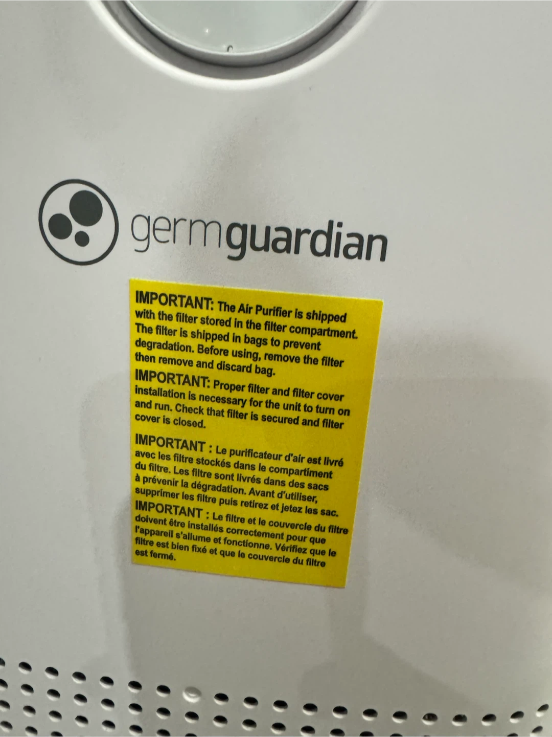 GermGuardian Air Purifier AC310W - photo 4