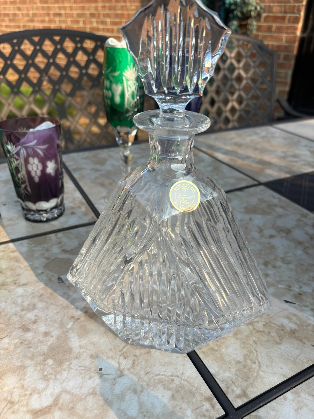 Crystal Clear 24% Lead Crystal Decanter