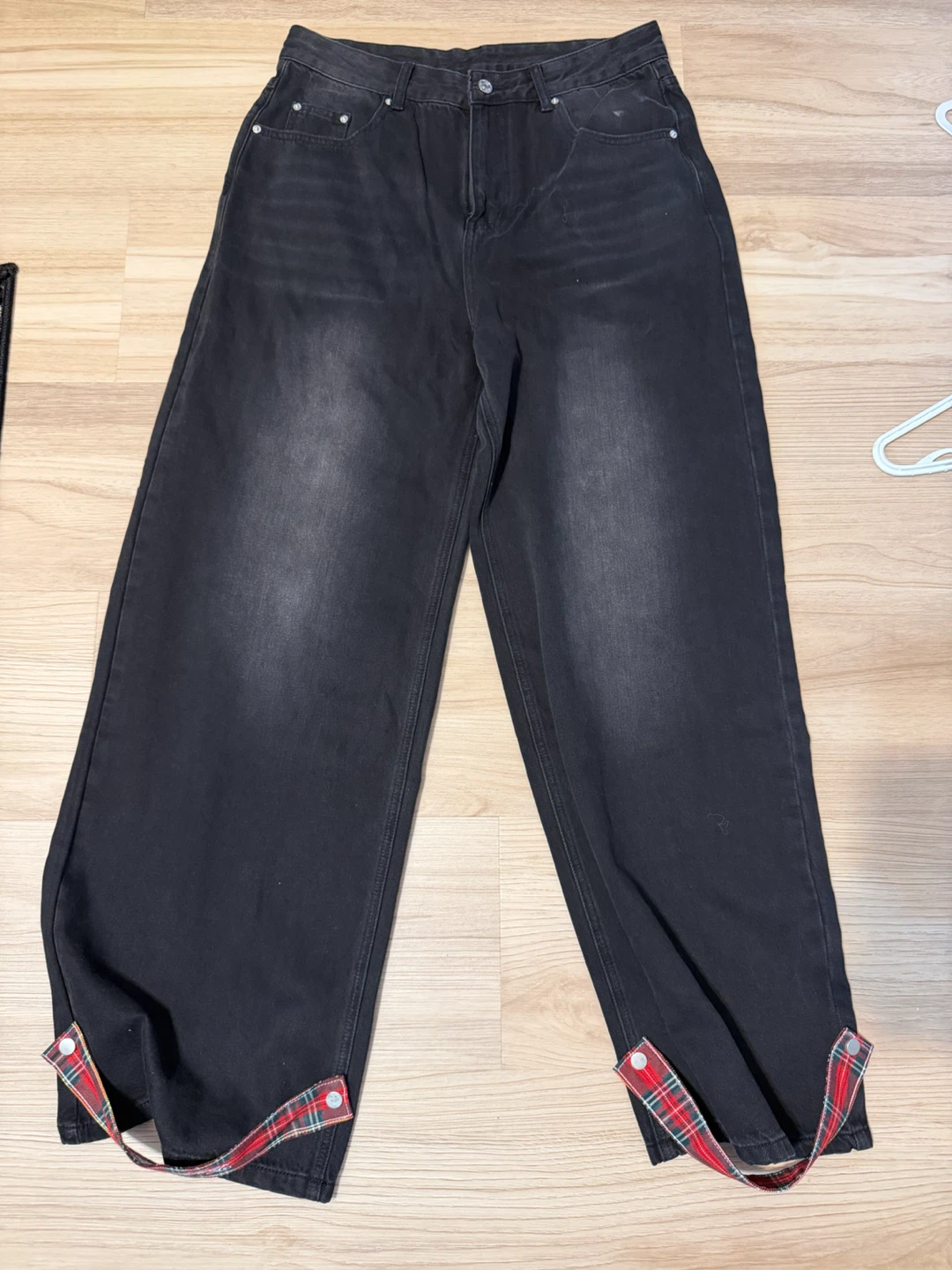 peace and war Jeans with Plaid Detail Size L - photo 2