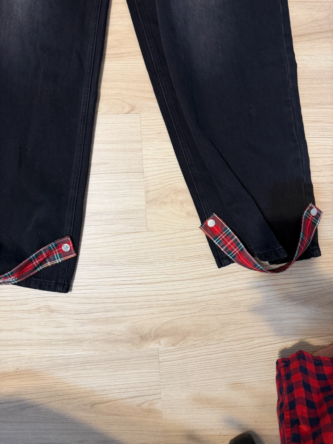 peace and war Jeans with Plaid Detail Size L - photo 3