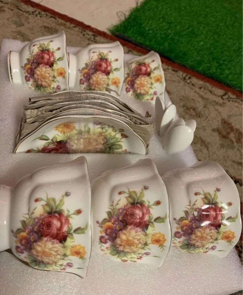 Floral Teacup and Saucer Set