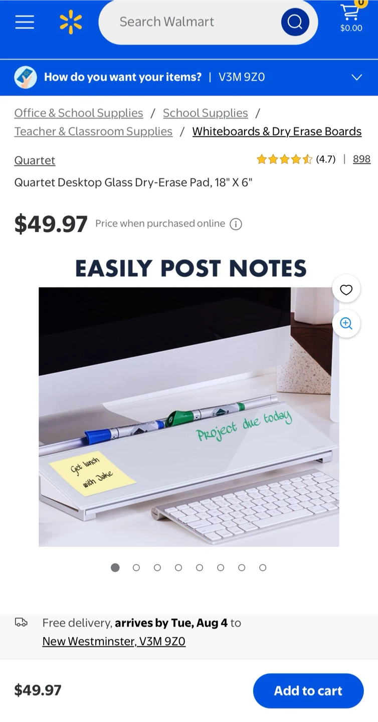 Quartet Desktop Glass Dry Erase Board 18" x 6" - photo 5