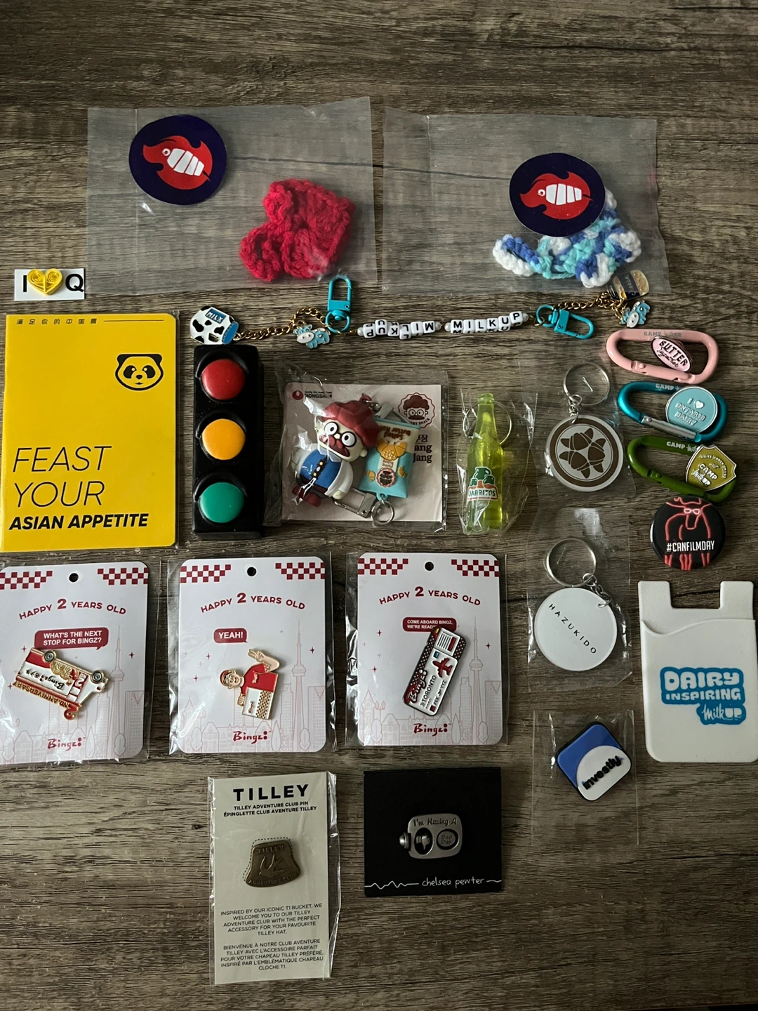 Variety of Stickers, Pins & Keychains