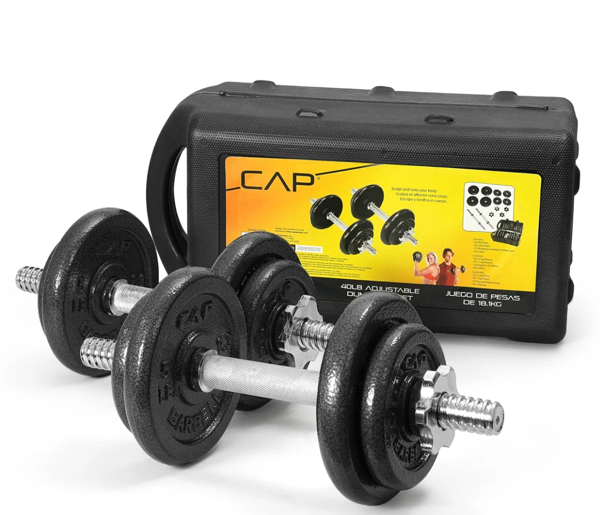 CAP 40LB Adjustable Dumbbell Set