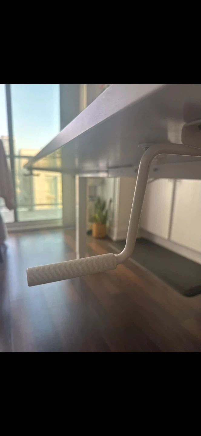 White Crank Standing Desk - photo 4