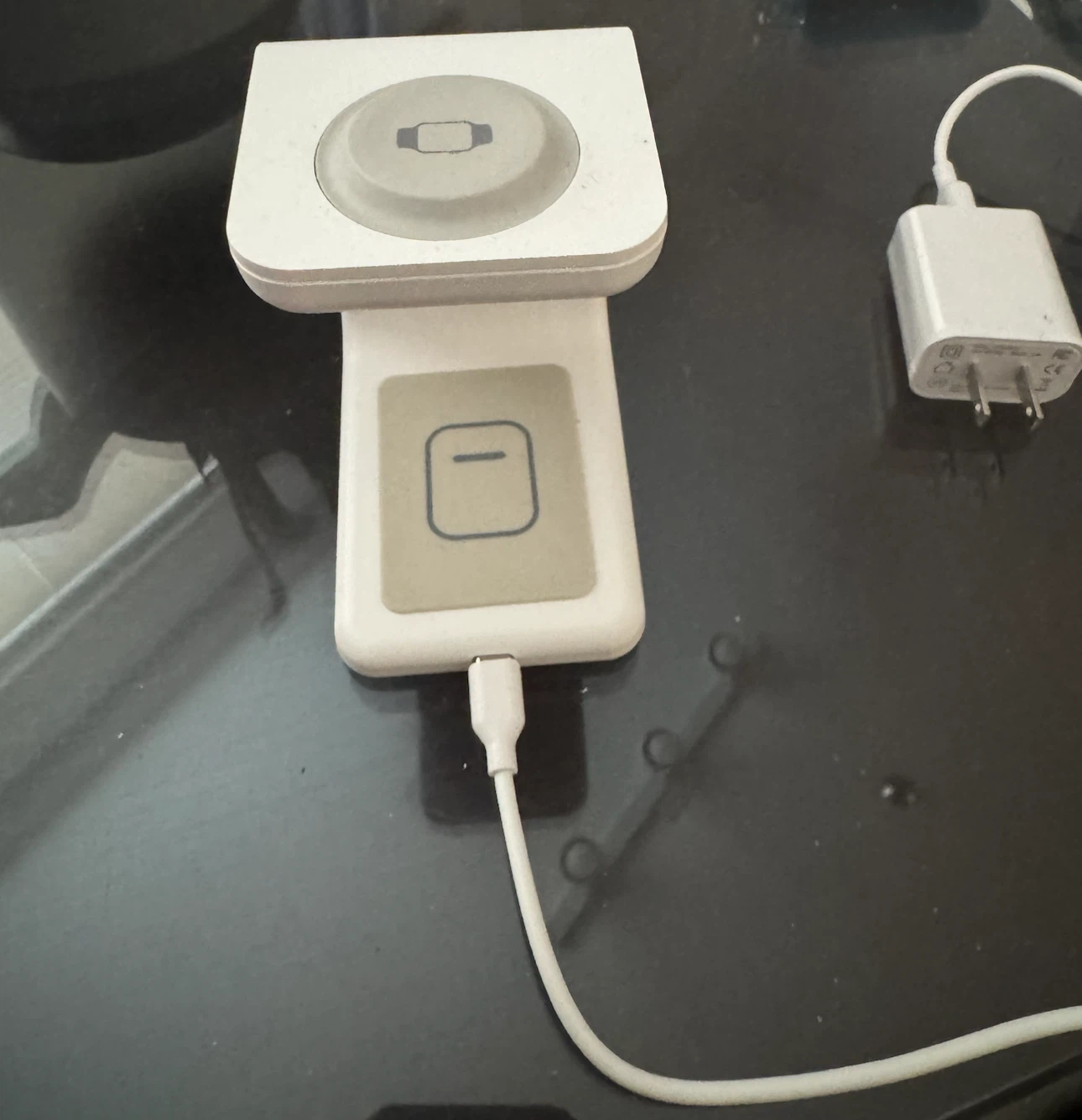 White Wireless Charging Stand with AC Adapter - photo 2