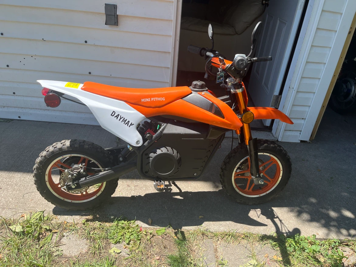 Orange Electric Mini Pithog Dirt Bike
